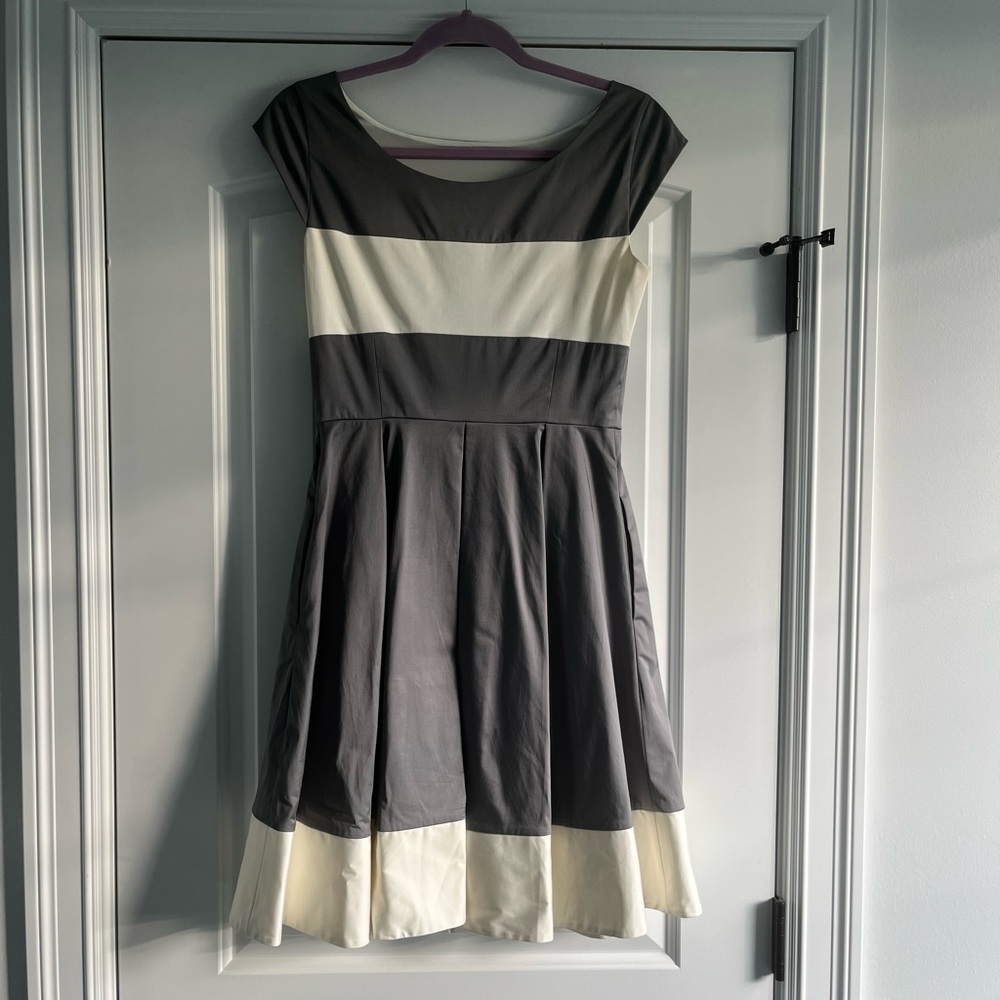 Ivory and gray Kate Spade dress